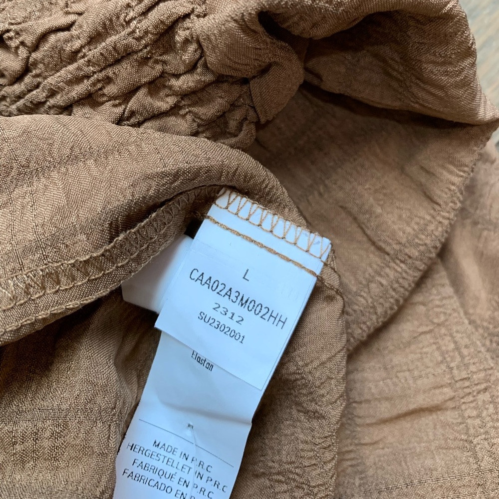 Cupshe size L Brown Smocked High-Waist Shorts NWT - Picture 6 of 6